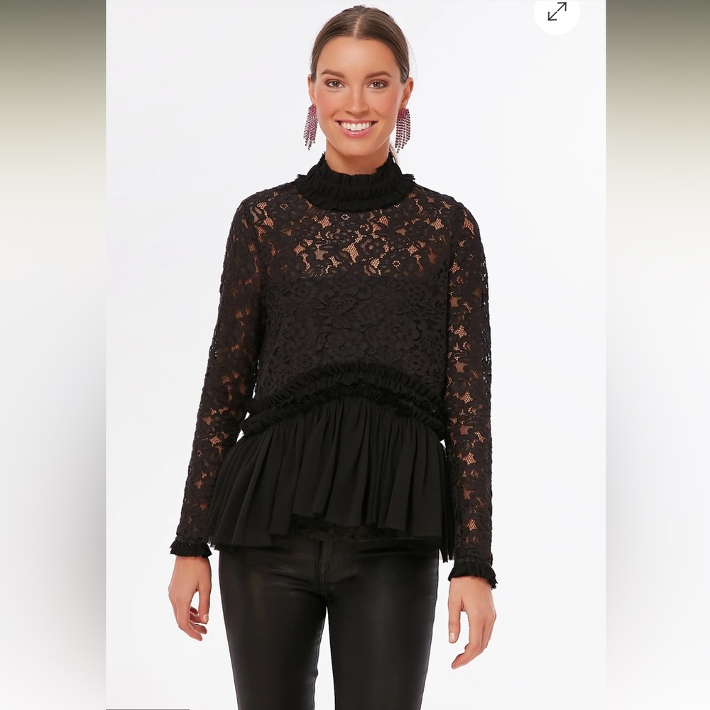 NWOT Tuckernuck Black Lace Myla Top